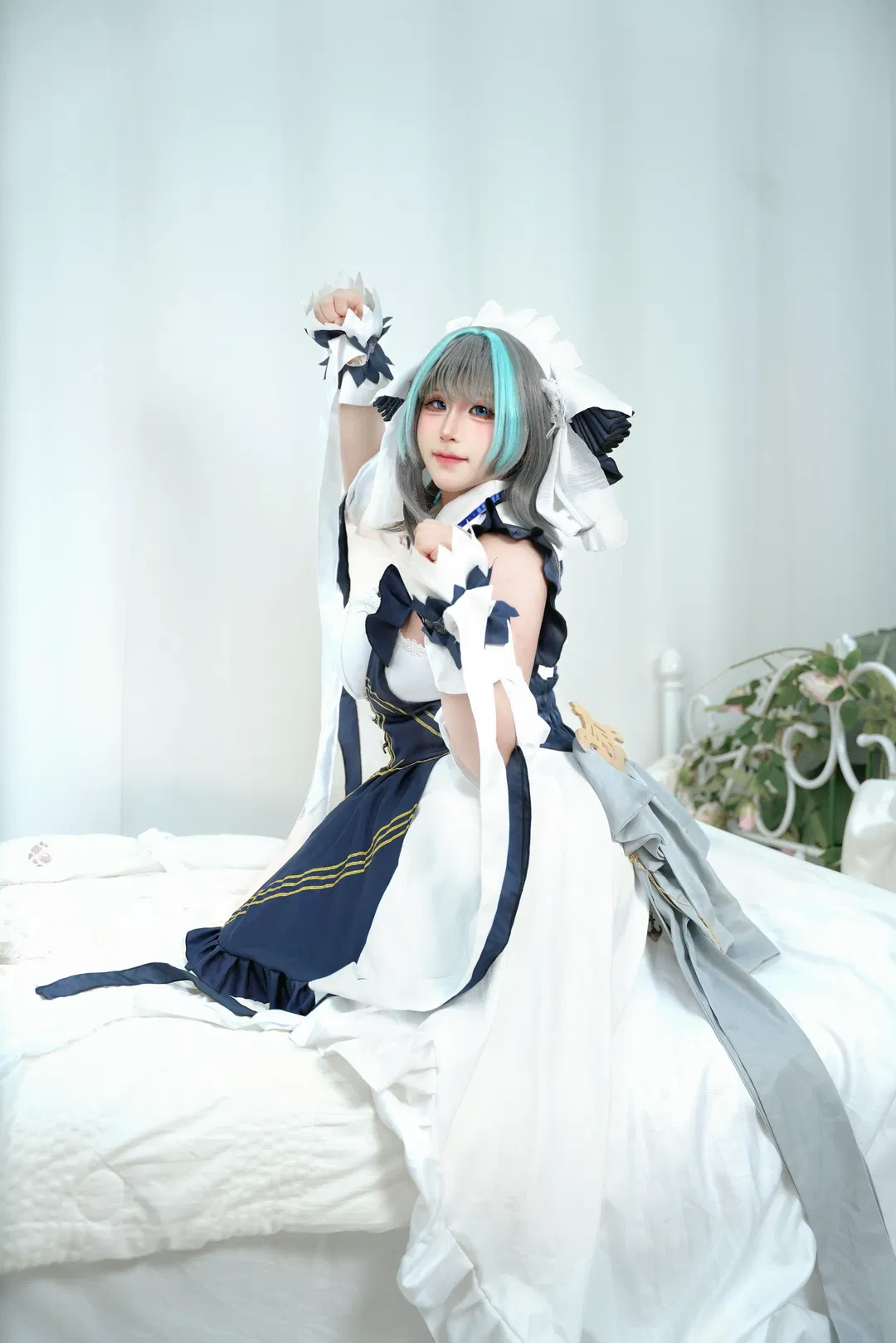 【柴郡cos】碧蓝航线柴郡女仆装正片动作参考分享 - 第 9 张