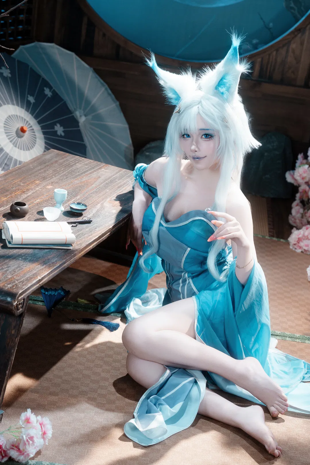 【心月狐cos】鸣潮天演溯心形态，清冷狐妖的月下幻梦 - 第 6 张