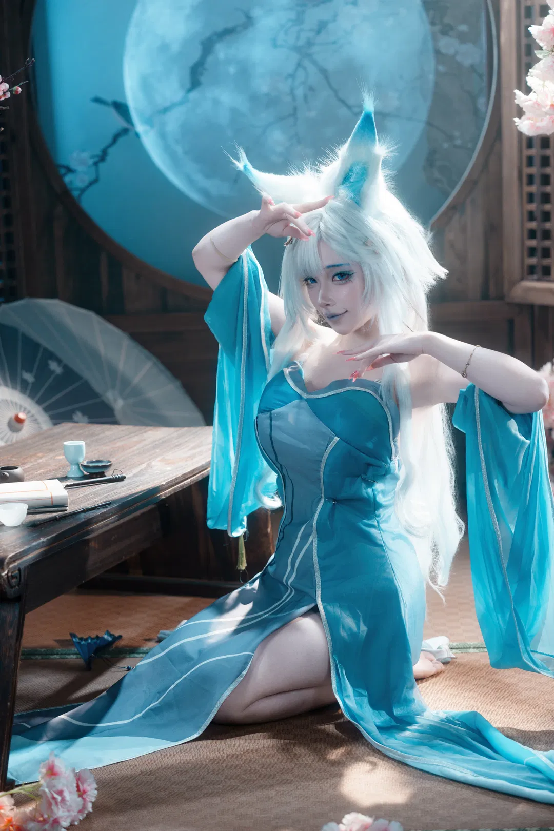 【心月狐cos】鸣潮天演溯心形态，清冷狐妖的月下幻梦 - 第 8 张