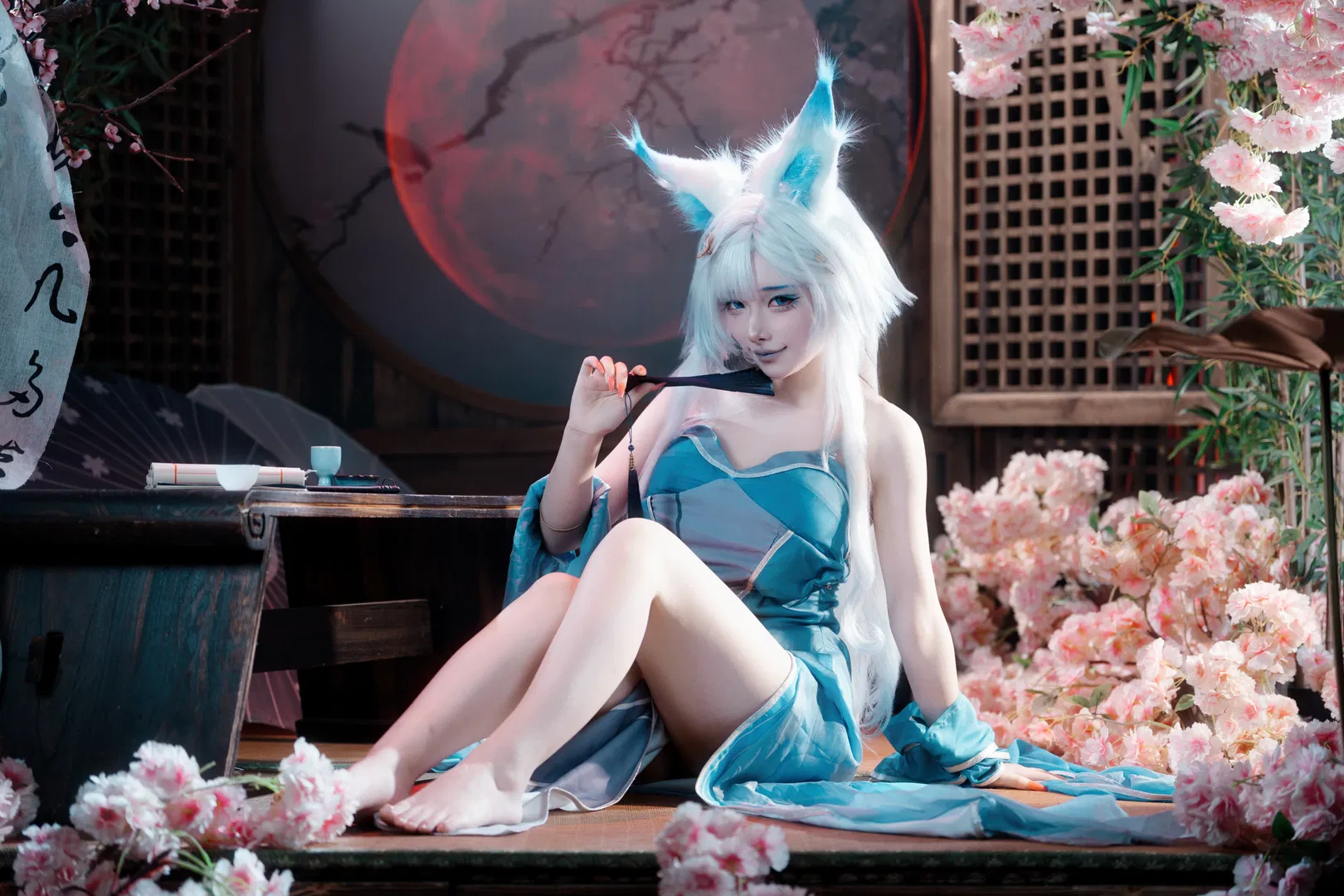 【心月狐cos】鸣潮天演溯心，花海中的慵懒回眸 - 第 3 张