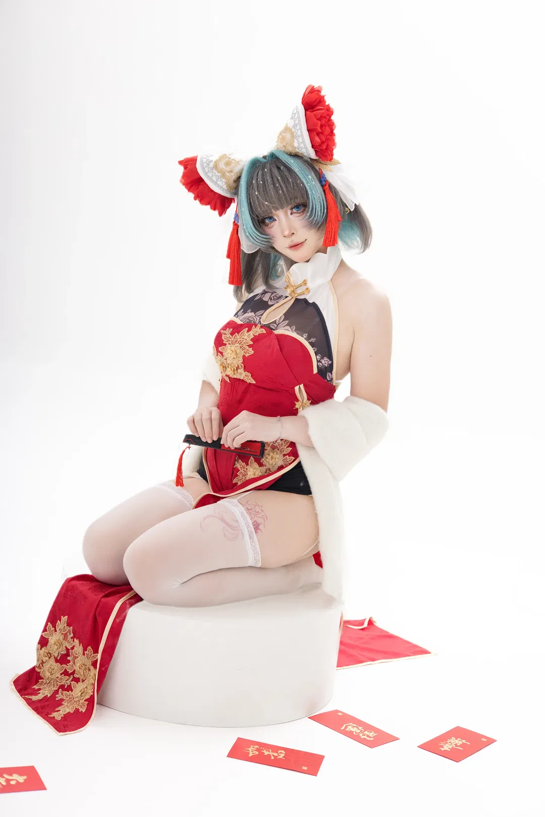 【柴郡cos】碧蓝航线新春旗袍造型，红红火火迎新年 - 第 2 张
