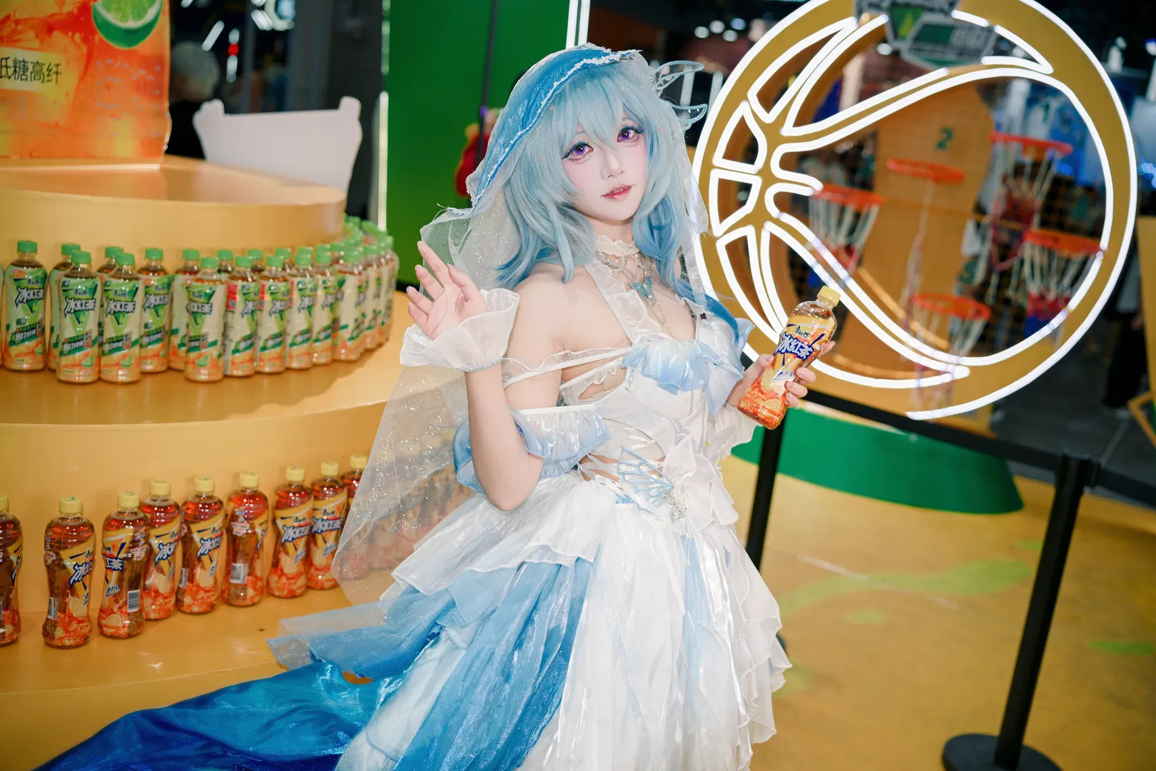 【守岸人cos】鸣潮蓝色系轻纱长裙妆造记录 - 第 4 张